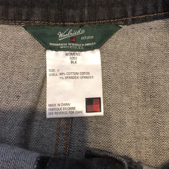 Woolrich black denim skirt size 6. - Picture 2 of 7